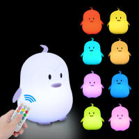 Búho Noche de Luz LED Sensor Táctile de Control Remoto 9 Colores Temporizador Regulable Recargable de Silicona Lámpara de Noche para Los Niños Of The Baby Gift - details 19