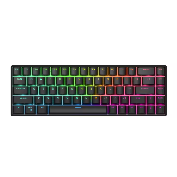 Teclado Mecánico De Juegos Deportivos Raven68 Con Retroiluminación Multicolor Teclas Hot Swappable Material PBT Plástico Tipo USB - 1
