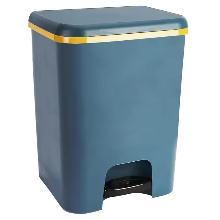COM-FORT HOUSE  Cubo de Basura con Pedal  Capacidad de 26 litros  Cubo Reciclaje  Color Verde Oscuro - 1