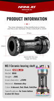 Nanlio Bottom Bracket De Aleación De Aluminio Con Rosca Y Embrague BSA Para Bicicleta De Carretera Y MTB 68/73 Mm Impermeable Piezas De Eje De Rodamientos BB91 - details 1