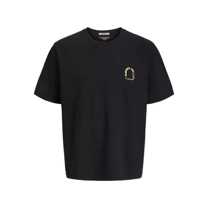 Jack & Jones Almeria World Tee Camiseta Color Negro - Básico, Suave Y Elástica - 1