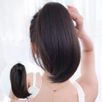 Extension De Cabello Sintético 12 Pulgadas Claw Clip in Ponytail Corto Y Recto Para Mujeres Peluca De Cabello Artificial De Fibra De Alta Temperatura - details 3