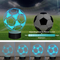 Lámpara De Ilusión 3D De Fútbol Y Baloncesto Cambio De Color 16 Luz Nocturna Deportiva Para Hombres Adolescentes Y Niños Regalo De Cumpleaños - details 2