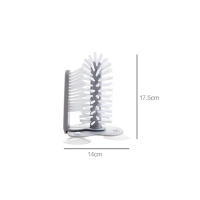 Cepillo De Limpieza Para Vajilla Y Vinos 2 En 1 Accesorio De Cocina Eco-amigable Con Aspiración De Vaso Herramienta De Limpieza Para Botellas Lazys - details 0