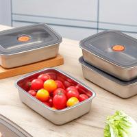 6PCS Contenedores De Alimentos De Acero Inoxidable Reutilizables Pilaables Para Cocina Nevera Picnic Viaje Camping Fiesta Almacenamiento De Comida - details 4