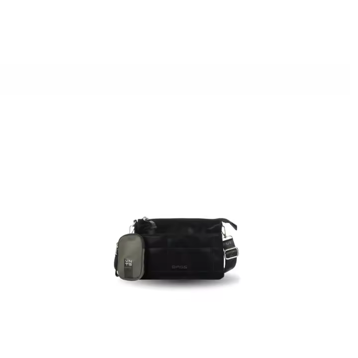 Bolso de Mano Cruzado Triple para Señora Ventis Negro 235545-01, Polipiel, 25x18x5 cm - 1