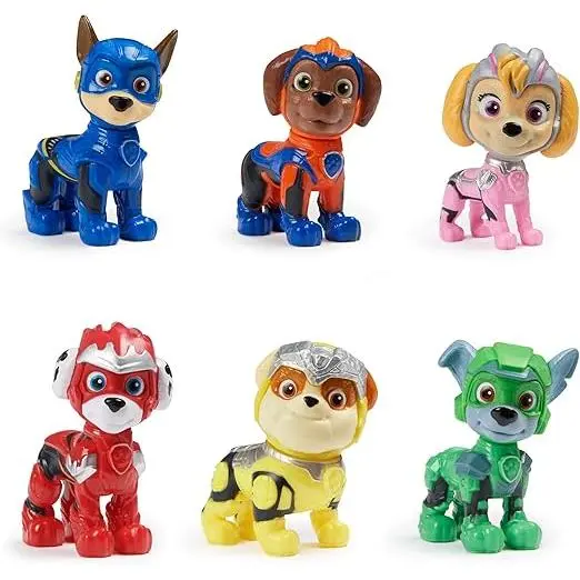PATRULLA CANINA - PACK FIGURAS PATRULLA CANINA LA SUPERPELÍCULA - 6 Figuras de Acción Coleccionables Paw Patrol - 6067029 - Juegos Infantiles - Juguetes Niños 3 Años + - 1