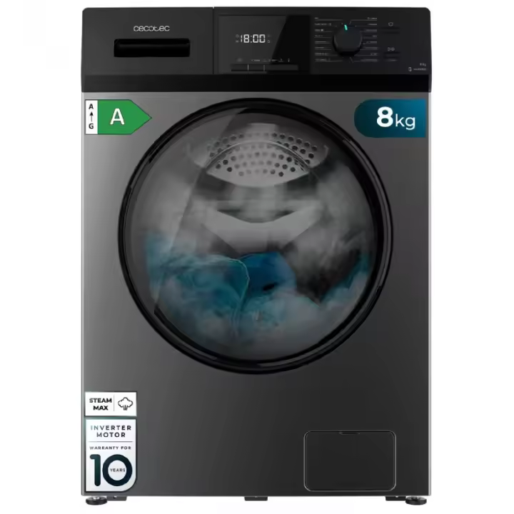 Cecotec Lavadora de carga frontal Bolero DressCode 8410 Inverter Steel A Cecotec - 1
