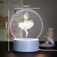 Lámpara 3D De Ballet Pequeña Para Decoración De Habitaciones Infantiles Lámpara Nocturna LED Iluminación Para Dormitorio - details 8