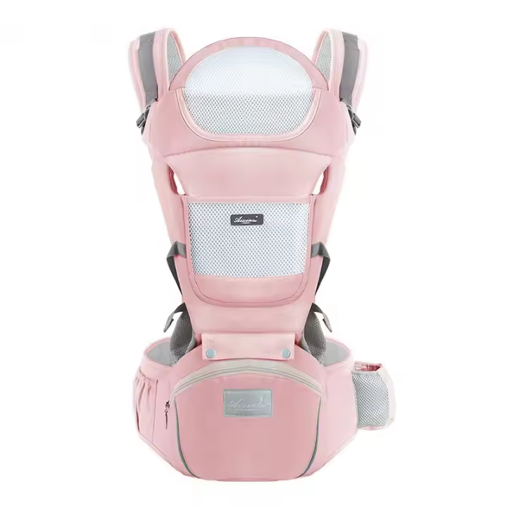 MOV-Fular portabebé para recién nacidos ，Portabebés Versátil 9 en 1 con Almohadilla Lumbar， Porta bebés manos libres，Fular porteo elastizado y ergonómico ，Marsupio bebé liviano para niños de entre 3 y 15 kilos， - 1