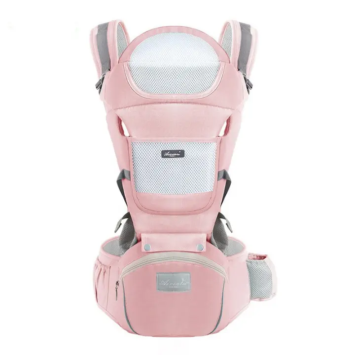 MOV-Fular portabebé para recién nacidos ，Portabebés Versátil 9 en 1 con Almohadilla Lumbar， Porta bebés manos libres，Fular porteo elastizado y ergonómico ，Marsupio bebé liviano para niños de entre 3 y 15 kilos， - 1