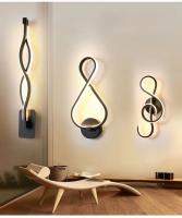 Lámpara De Pared Moderna LED Para Sala De Estar Y Dormitorio Iluminación Interior De Armario Decoración De Hogar Lámpara De Noche Incluida Montaje En Pared Material Metálico Y Plástico - details 13