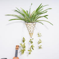 Arbustos Artificiales De Suculentas Colgantes Para Decoración De Pared Hogar Jardín Bodas Y Fiestas Falsas Plantas Verdes De Rattan Estilo Bonsái - details 8
