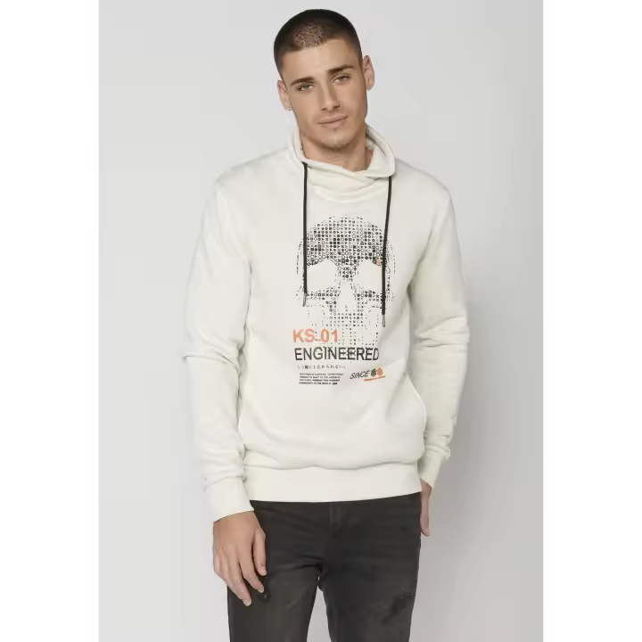 Koroshi Sudadera de manga larga color crudo para hombre | Ropa Casual - 1