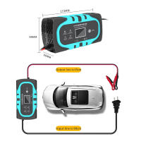 Cargador De Batería Para Coche Y Motocicleta 12V Inteligente Con Protección Contra Sobrecalentamiento Y Sobrecarga Pantalla LCD Accesorios De Cargador De Vehículo - details 11