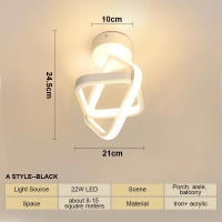 Lámpara De Techo LED Para Pasillos Moderna En Tres Colores Instalación En Superficie Para Dormitorio Comedor Iluminación Diaria Sin Control Remoto - details 11