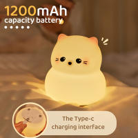 Luz Nocturna De Gato De Silicona Lindo Dimmer Recargable Para Decoración De Habitaciones De Niños Luz Táctil Sin Cable Para Dormitorio Infantil - details 2