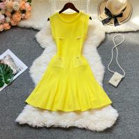 Vestido Corto Plisado De Moda Verano 2025 Para Mujer YuooMuoo Con Cuello Redondo Y Cintura Ajustada Vestido De Fiesta A-line Streetwear - details 1