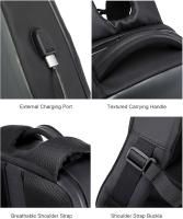Mochila con LED programable, compartimento para portátil de 16 pulgadas, pantalla inteligente, nailon duradero, resistente al agua, ideal para viajes y aventuras. - details 4