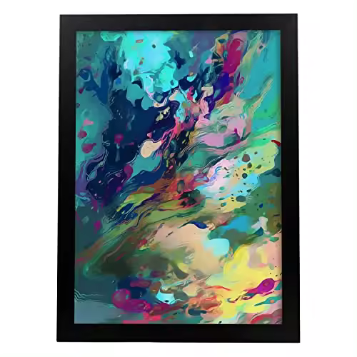 Nacnic Póster Paraíso Tropical con Marco de Madera MDF - Alta Calidad y Durabilidad - 1