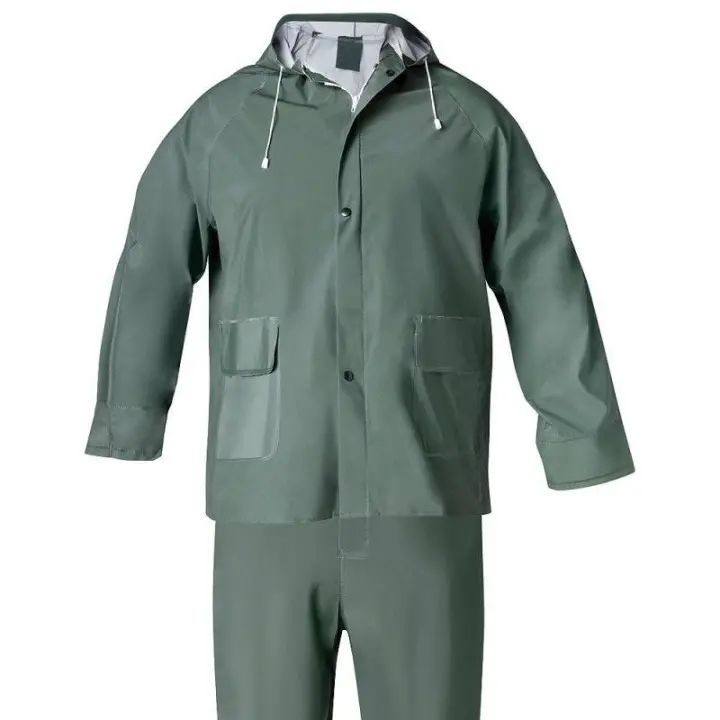 Wolfpack Traje de Agua Impermeable Verde PVC Talla 9-XXL - Ajustable | Puños Ajustables | Bolsillos Bajos - 1