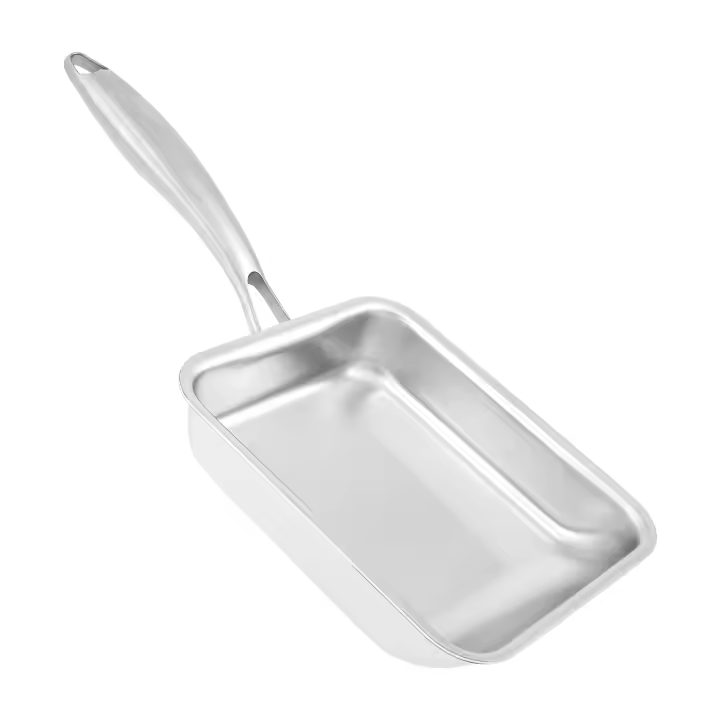 Sartén De Acero Inoxidable Para Tamagoyaki Omelette Japonesa Con Mano Multifuncional Rectangular Para Cocina Desayuno - 1