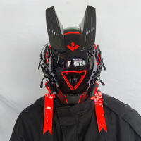 Máscara De Cosplay Cyberpunk Con LED Y Pelucas Dreads Espada Ninja Samurai Regalo De Navidad Y Cumpleaños Para Adultos Unisex - details 9