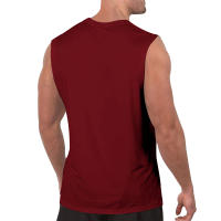 Chaleco Sin Mangas Para Hombre De Color Sólido Con Cuello En V Transpirable Y Casual Adecuado Para Fitness Y Deportes - details 2