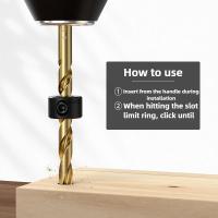 Juego De Anillos De Parada Para Taladro Con Ajuste De Profundidad En Acero De Carbono Alta Herramientas De Perforación De Madera Con Llave Allen Y Llave Hexagonal - details 5