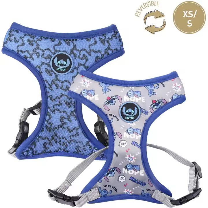 CERDÁ LIFE'S LITTLE MOMENTS - Arnés Premium para Perros XS/S STITCH DARK BLUE - Arnés para Perros Diseño Único y Licencia Oficial - Arnés para Perro Comodidad Acolchada con Material Transpirable - Arnés Perro Ligero y Cómodo - 1