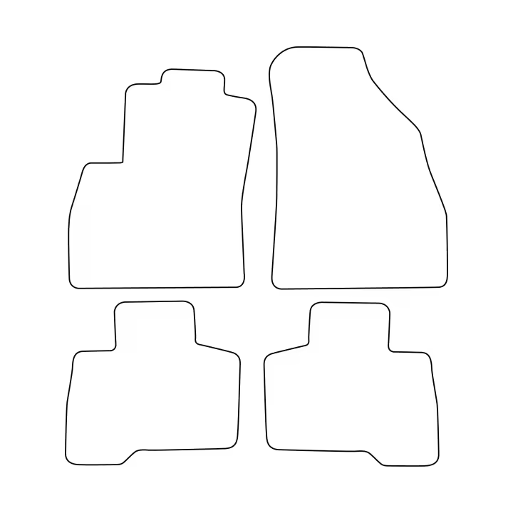 Juego de alfombrillas de terciopelo para Citroën Nemo 5 plazas 2008-2017 - acabado rojo - 1