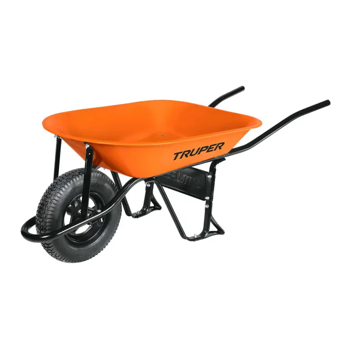 Carretilla Truper 65 Litros Llanta Neumática Resistente - 1