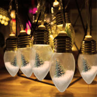 Luz De Árbol De Navidad LED Esférica Decorativa Cadenas De Luces Batería Incluida Para Decoración De Habitaciones Y Hogar - details 1