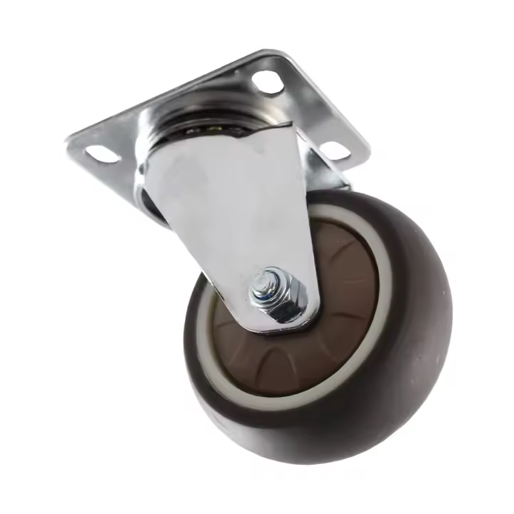 Rueda Giratoria Alex 10CLR60CP-PGIB Goma Gris Indeformable - 1