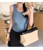 Top Corto De Verano Para Mujer Sin Mangas En Estilo Casual Suéter De Encaje Con Ribbing Solido Camiseta De O-Neck Moda Urban Streetwear - details 27
