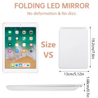 Espejo De Maquillaje LED Con Luz Dimmer Espejo Cosmético Plegable Para Viajes Y Trabajo Al Aire Libre Espejo Portátil De Vestíbulo - details 10