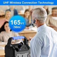 XIAOKOA Micrófono Inalámbrico Con Auricular Y Manija 2 En 1 Pantalla Digital LED Rango De 50 Mts Uso Para Escenario - details 1