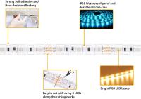 Tira LED rgb luces led habitacion 5M luz led,led tv tiras led USB 5050 leds habitacion con luces led 16 Colores IR Control Remoto y Controlador para TV, Fiesta, Bar y Pasillo - details 2