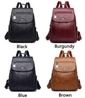 Mochila Para Mujer 2022 Nueva De Cuero Suave De Alta Calidad Banda De Hombro Arco Gran Capacidad Para Viajes Y Escuela Color Negro - details 6