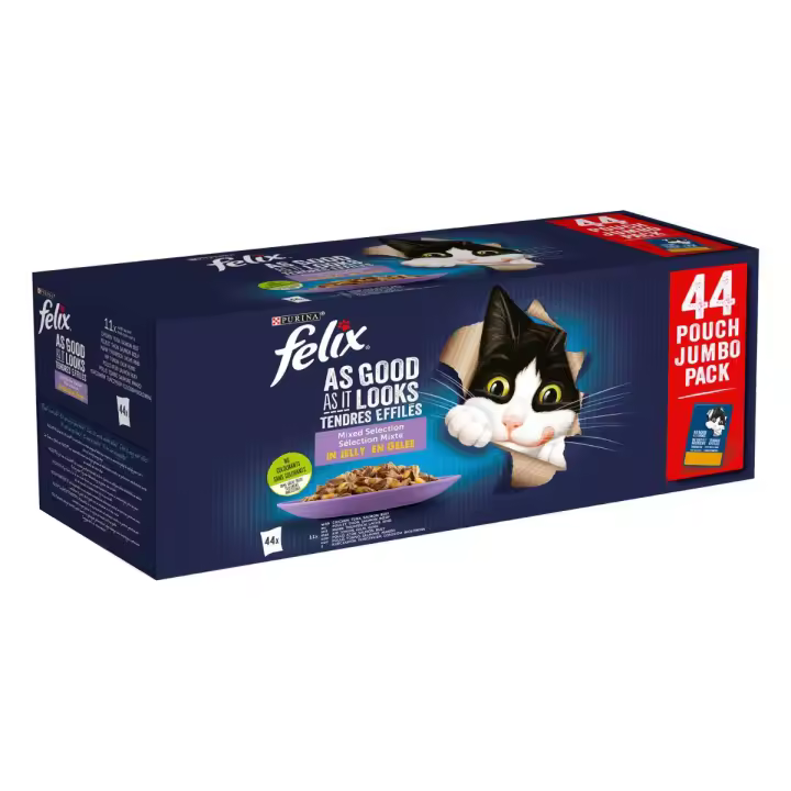 PURINA FELIX Fantastic Selección de Sabores en Gelatina pack surtido 44x85g Gato - 1