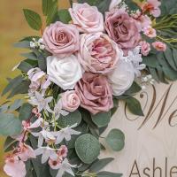 Kit De Arco De Flores Artificiales Blancas Románticas Para Boda Decoración De Casa Fiesta De Aniversario Decoración De Mesa De Novia Decoración De Invierno - details 2