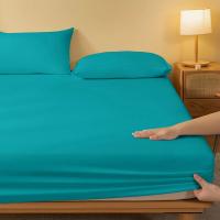 Sábana Sólida Mate Lake Blue Para Cama Cubierta De Cama De Dormitorio 1 Pieza Poliéster 100% Sin Almohadillas De Algodón - details 3