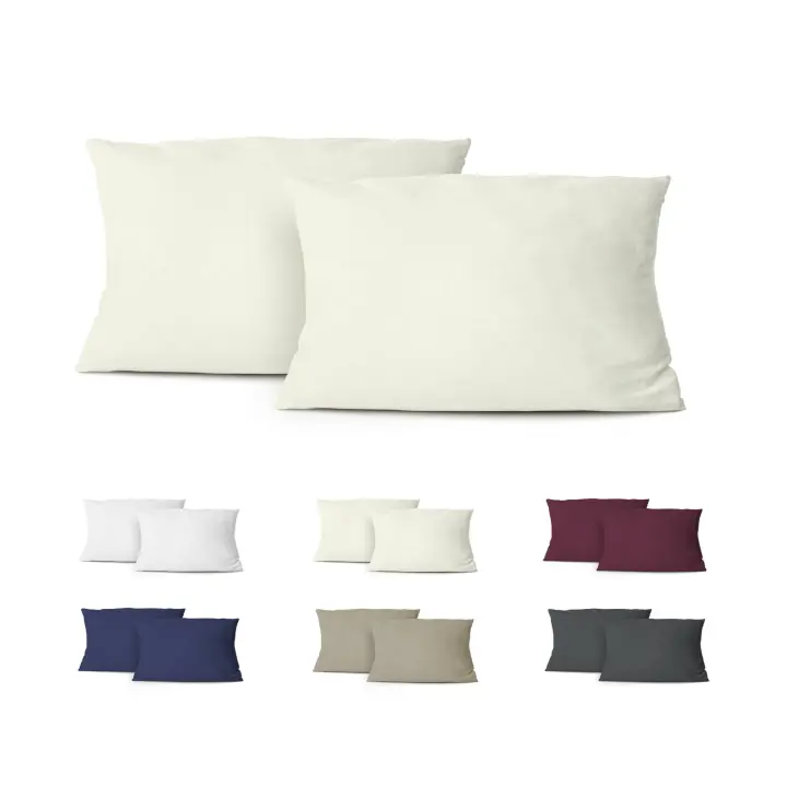 Juego de 2 Fundas Cojin para Cama - Funda Cojin forma de Sobre, Poliéster Transpirable y Suave, Sin Cremallera. - 1