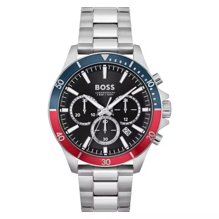 Reloj de Hombre HUGO BOSS 1514108, Esfera Negro de 45 MM + Caja de Regalo Elegante - 1