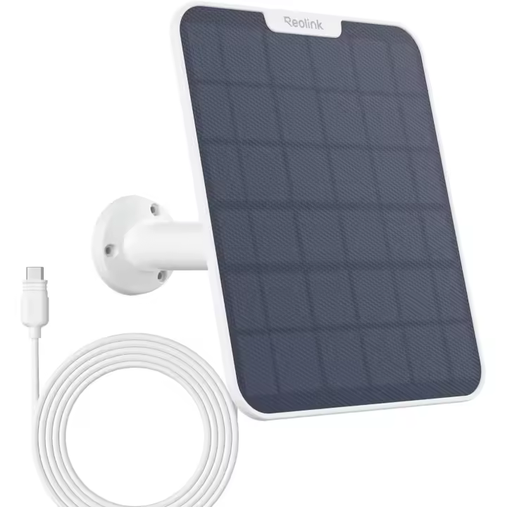 Reolink Panel Solar 2 6W | Alimentación Continua para Cámaras Reolink | USB-C | IP65 Exterior | Cable 4m | Soporte Ajustable 360° | Compatible con Cámaras de Batería - 1