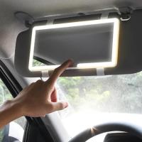 Espejo De Maquillaje Para Coche Con 3 Modos De Luz Y 60 LEDs Espejo De Vestíbulo Recargable ABS Aluminio Para Interiores De Coche - details 2