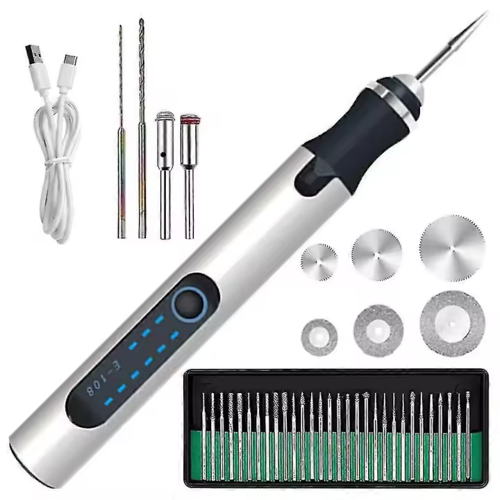 Electric Engraving Pen Cordless Mini Carving Pen With 3 Adjustable Speed 300mah Rechargeable Engraver Machines - 1
