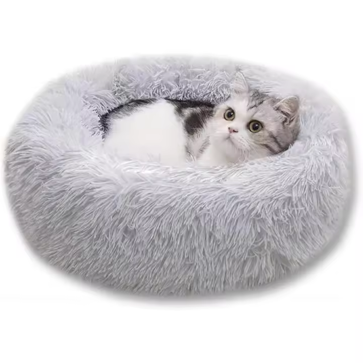 Cámara para Mascotas de Sweatpa, Cama Perro CóModo Y CáLida, Sweatshirt Cámaras para Gatos Invierno, Cojin Redonda Perro Cama Donut Gato Cama para Gatos Resistant Estrés 40cm - 1