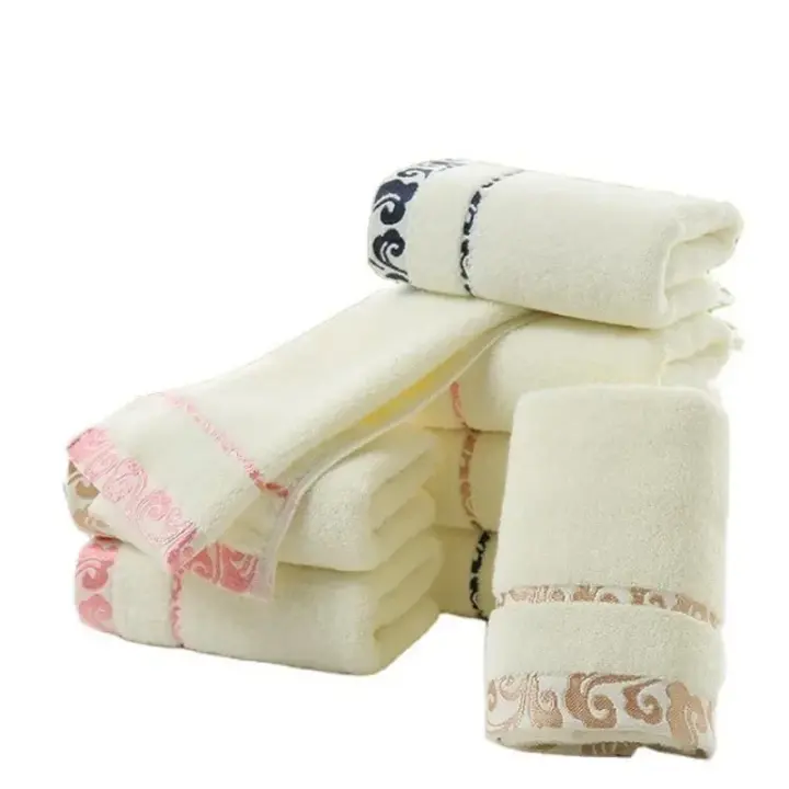 Juego De Toallas Suaves Y Gruesas Para Baño Spa Hotel Y Cocina Toalla De Cabello Para Adultos Y Niños Estilo Dobby Impresión - 1