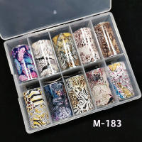 10 Rolls De Papel De Transferencia Para Uñas Con Patrón De Leopardo Decoraciones De Manicura Estilo Animal Tips Stickers - details 5